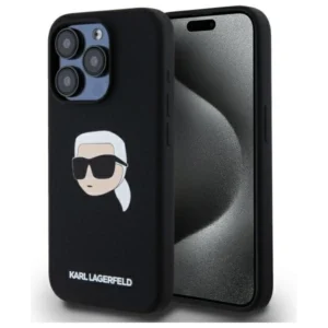 Karl Lagerfeld KLHMP15LSKHPPLK iPhone 15 Pro 6.1" black/black hardcase Silicone Karl Head Print MagSafeeng