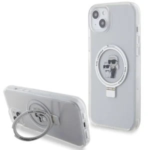 Karl Lagerfeld KLHMP15MHMRSKCH iPhone 15 Plus / 14 Plus 6.7" white/white hardcase Ring Stand Karl&Choupette MagSafeeng