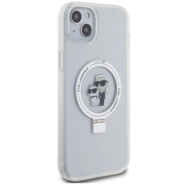 Karl Lagerfeld KLHMP15MHMRSKCH iPhone 15 Plus / 14 Plus 6.7" white/white hardcase Ring Stand Karl&Choupette MagSafeeng