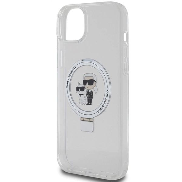 Karl Lagerfeld KLHMP15MHMRSKCH iPhone 15 Plus / 14 Plus 6.7" white/white hardcase Ring Stand Karl&Choupette MagSafeeng
