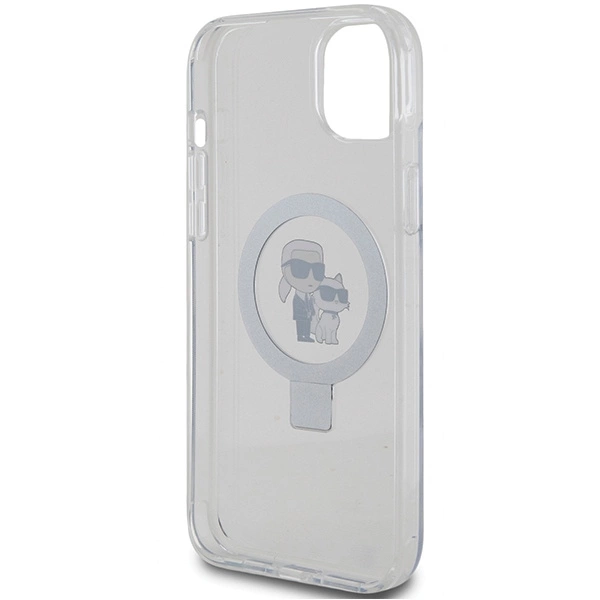 Karl Lagerfeld KLHMP15MHMRSKCH iPhone 15 Plus / 14 Plus 6.7" white/white hardcase Ring Stand Karl&Choupette MagSafeeng