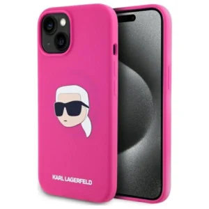 Karl Lagerfeld KLHMP15SSKHPPLF iPhone 15 6.1" fuchsia/fuschia hardcase Silicone Karl Head Print MagSafeeng