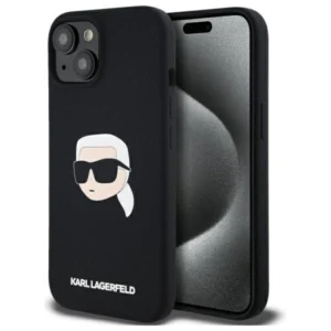 Karl Lagerfeld KLHMP15SSKHPPLK iPhone 15 6.1" black/black hardcase Silicone Karl Head Print MagSafeeng
