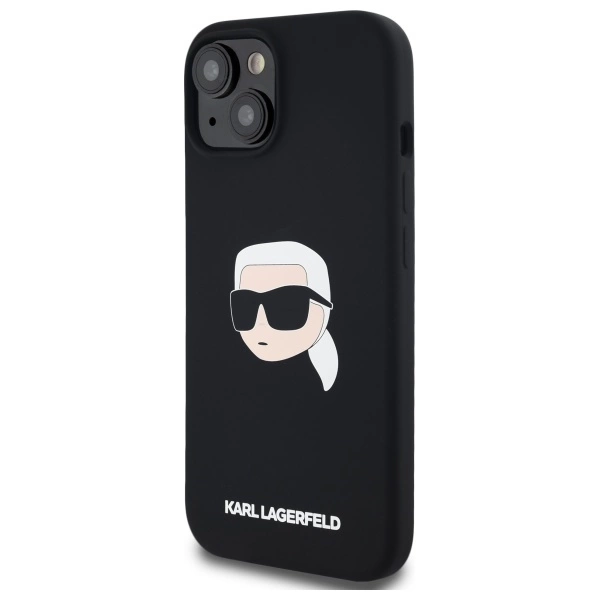 Karl Lagerfeld KLHMP15SSKHPPLK iPhone 15 6.1" black/black hardcase Silicone Karl Head Print MagSafeeng
