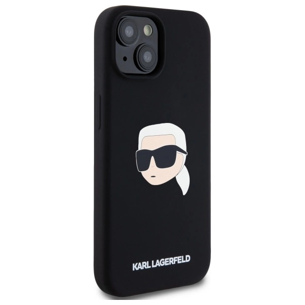 Karl Lagerfeld KLHMP15SSKHPPLK iPhone 15 6.1" black/black hardcase Silicone Karl Head Print MagSafeeng