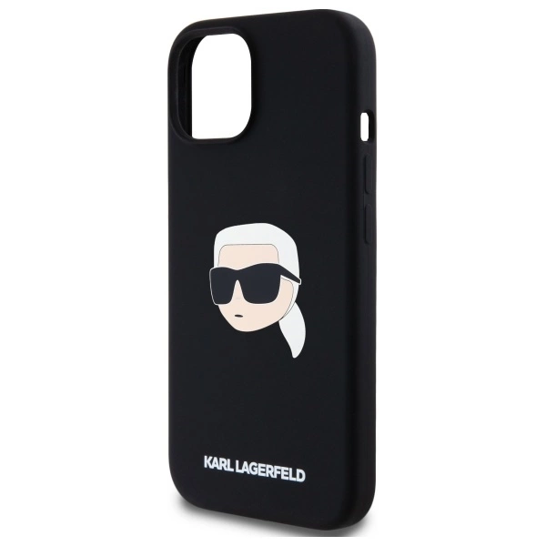 Karl Lagerfeld KLHMP15SSKHPPLK iPhone 15 6.1" black/black hardcase Silicone Karl Head Print MagSafeeng