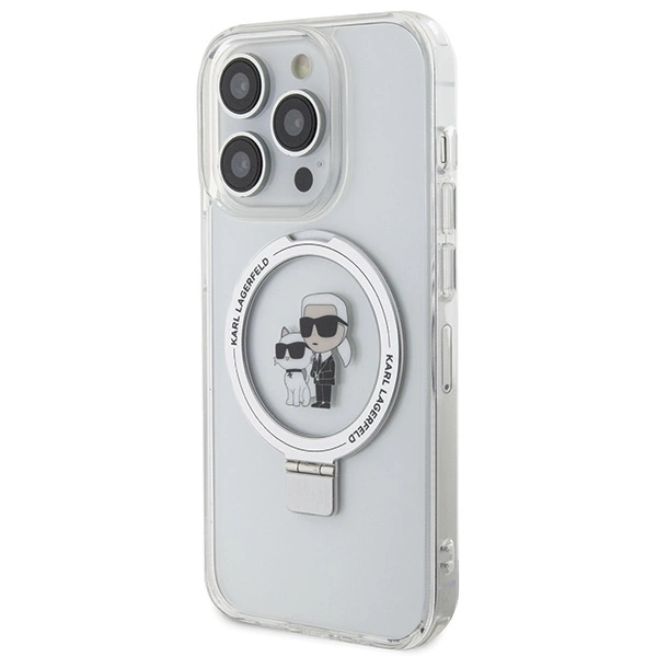 Karl Lagerfeld KLHMP15XHMRSKCH iPhone 15 Pro Max 6.7" white/white hardcase Ring Stand Karl&Choupette MagSafeeng