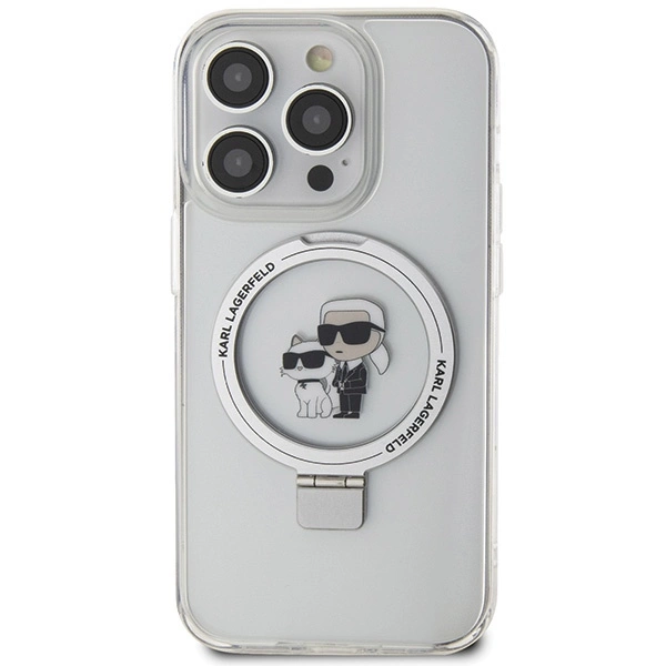 Karl Lagerfeld KLHMP15XHMRSKCH iPhone 15 Pro Max 6.7" white/white hardcase Ring Stand Karl&Choupette MagSafeeng