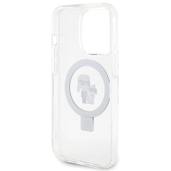 Karl Lagerfeld KLHMP15XHMRSKCH iPhone 15 Pro Max 6.7" white/white hardcase Ring Stand Karl&Choupette MagSafeeng