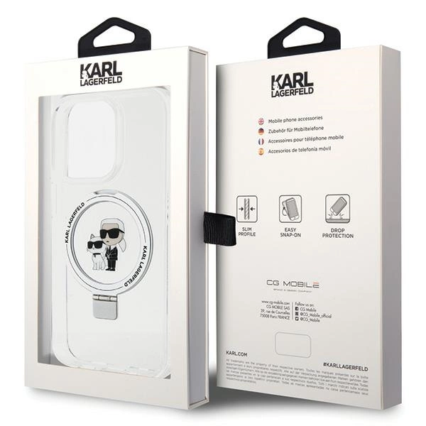 Karl Lagerfeld KLHMP15XHMRSKCH iPhone 15 Pro Max 6.7" white/white hardcase Ring Stand Karl&Choupette MagSafeeng