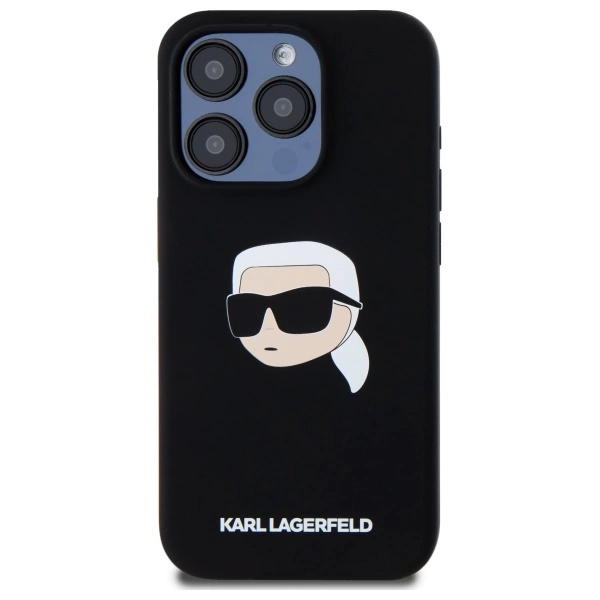 Karl Lagerfeld KLHMP15XSKHPPLK iPhone 15 Pro Max 6.7" black/black hardcase Silicone Karl Head Print MagSafeeng