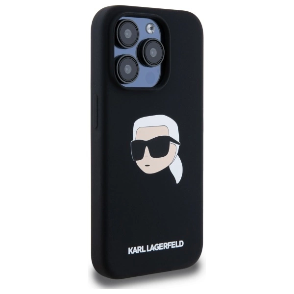 Karl Lagerfeld KLHMP15XSKHPPLK iPhone 15 Pro Max 6.7" black/black hardcase Silicone Karl Head Print MagSafeeng