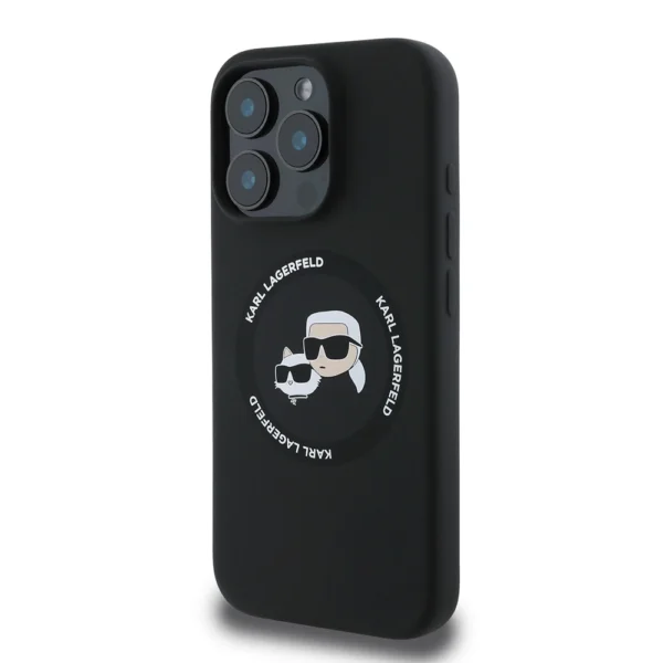 Karl Lagerfeld KLHMP16LSKCHTCK iPhone 16 Pro 6.3" black/black hardcase Silicone Karl&Choupette Heads MagSafeeng