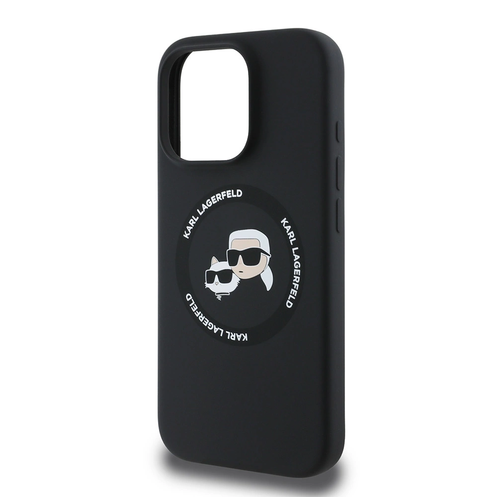 Karl Lagerfeld KLHMP16LSKCHTCK iPhone 16 Pro 6.3" black/black hardcase Silicone Karl&Choupette Heads MagSafeeng
