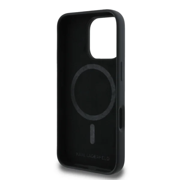 Karl Lagerfeld KLHMP16LSKCHTCK iPhone 16 Pro 6.3" black/black hardcase Silicone Karl&Choupette Heads MagSafeeng