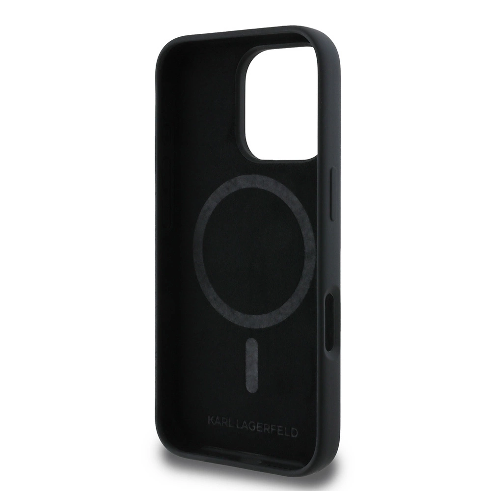 Karl Lagerfeld KLHMP16LSKCHTCK iPhone 16 Pro 6.3" black/black hardcase Silicone Karl&Choupette Heads MagSafeeng