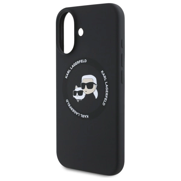 Karl Lagerfeld KLHMP16SSKCHTCK iPhone 16 6.1" black/black hardcase Silicone Karl&Choupette Heads MagSafeeng