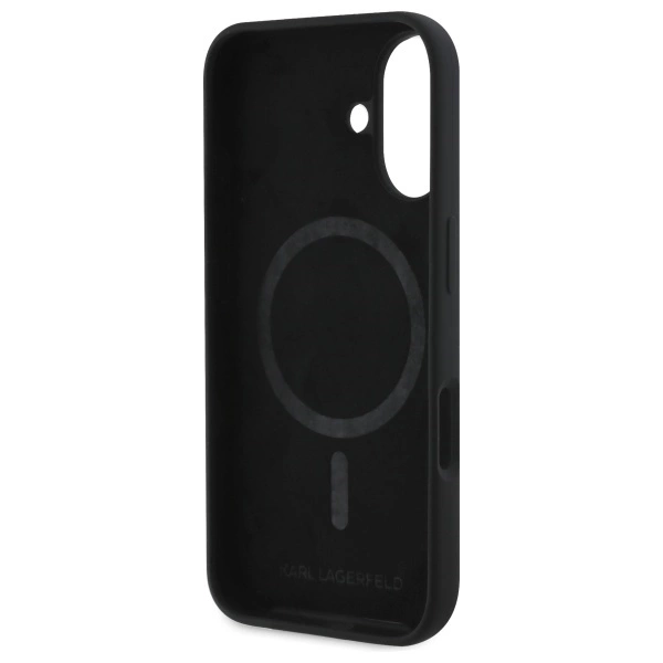 Karl Lagerfeld KLHMP16SSKCHTCK iPhone 16 6.1" black/black hardcase Silicone Karl&Choupette Heads MagSafeeng