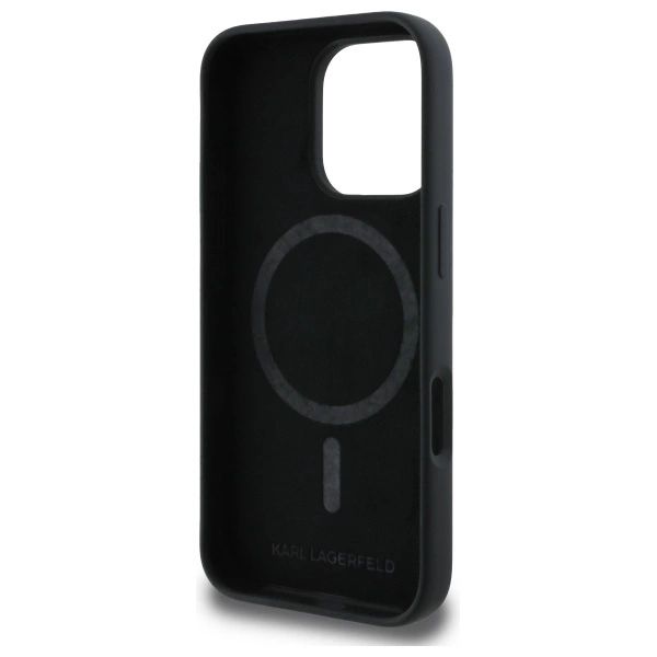 Karl Lagerfeld KLHMP16XSKCHTCK iPhone 16 Pro Max 6.9" black/black hardcase Silicone Karl&Choupette Heads MagSafeeng