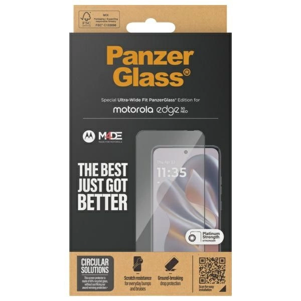 187634_4 PanzerGlass Ultra-Wide Fit Tempered Glass for Motorola Edge 50 Neoeng