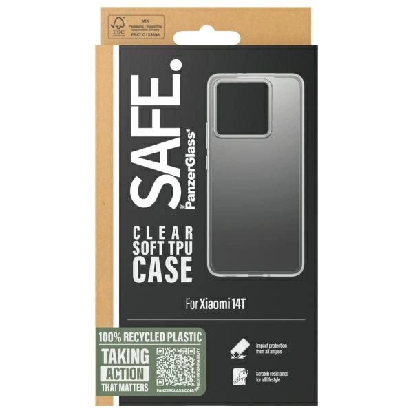 SAFE by PanzerGlass case for Xiaomi 14T - transparenteng