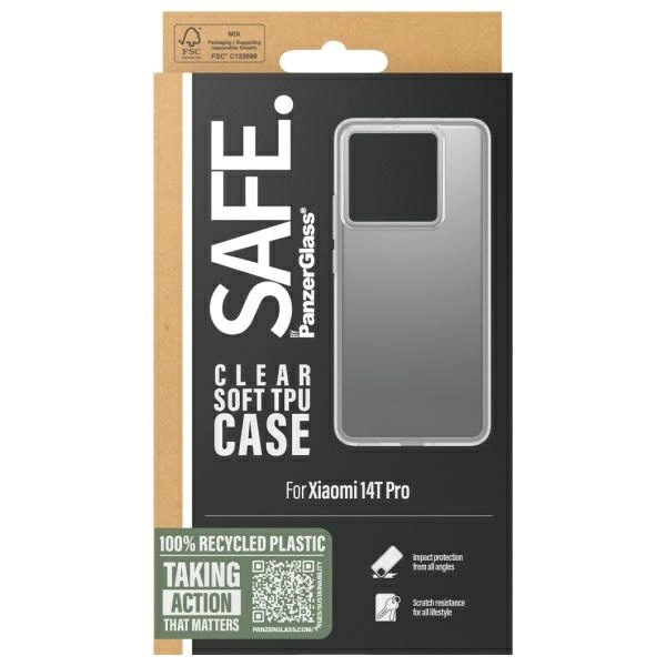 SAFE by PanzerGlass Case for Xiaomi 14T Pro - Transparenteng