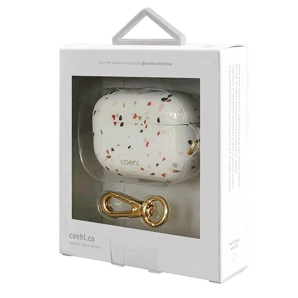 Uniq Coehl Terrazzo AirPods Pro Case White/Natural Whiteeng