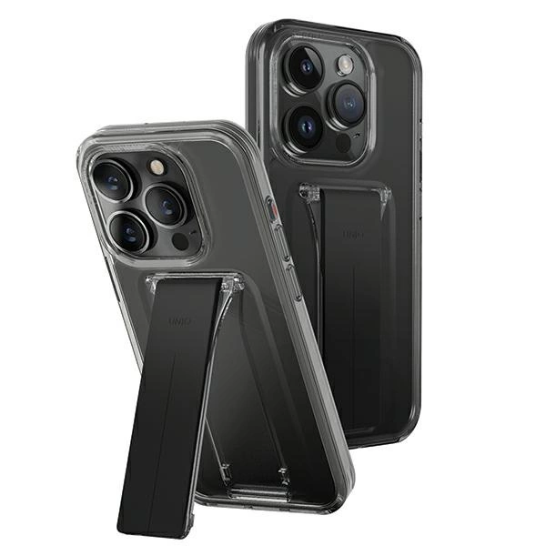 Uniq Heldro Mount case with Stand iPhone 15 Pro 6.1" smoke/vapor smokeeng