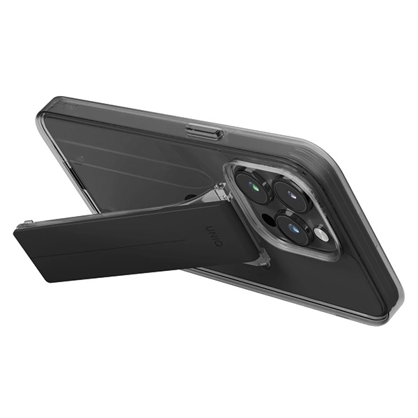 Uniq Heldro Mount case with Stand iPhone 15 Pro 6.1" smoke/vapor smokeeng