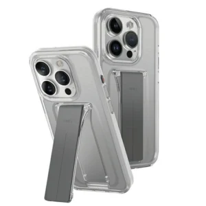 Uniq case Heldro Mount with Stand iPhone 15 Pro Max 6.7" transparent/lucent cleareng