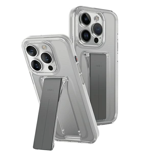 Uniq case Heldro Mount with Stand iPhone 15 Pro Max 6.7" transparent/lucent cleareng