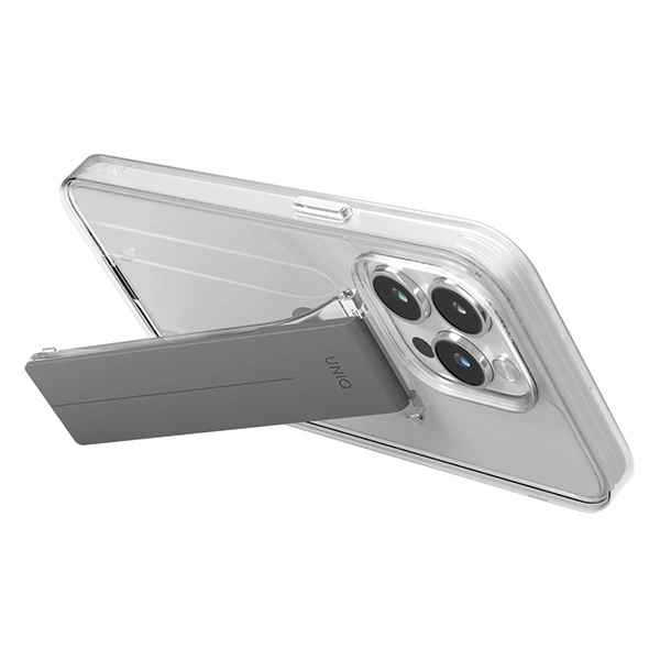 Uniq case Heldro Mount with Stand iPhone 15 Pro Max 6.7" transparent/lucent cleareng