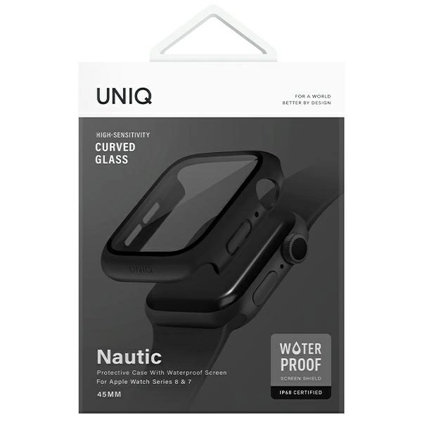 Uniq case Nautic Apple Watch Series 7/8/9 45mm black/blackeng