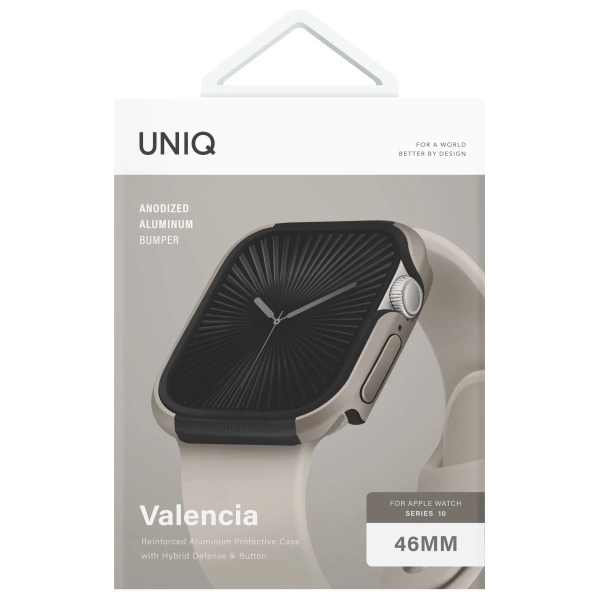 Uniq case Valencia Apple Watch Series 46mm silver/titanium silvereng