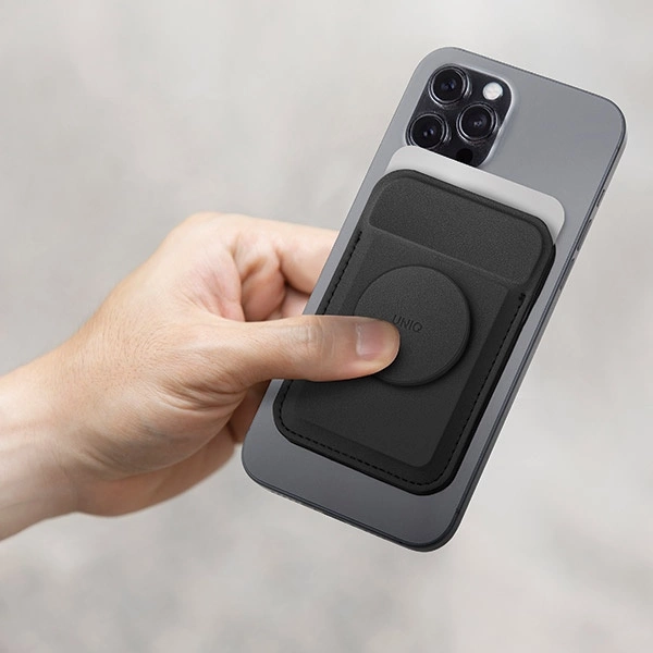 Uniq Flixa Magnetic Card Wallet with Stand Gray/Flint Gray MagSafeeng