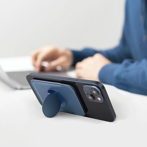 Uniq Flixa Magnetic Card Wallet with Stand Gray/Flint Gray MagSafeeng
