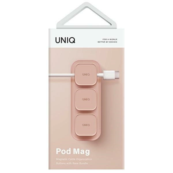 Uniq Pod Mag Magnetic Cable Organizer + Base Pink/Blush Pinkeng