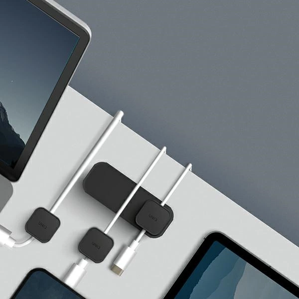 Uniq Pod Mag magnetic cable organizer + base gray/chalk grayeng