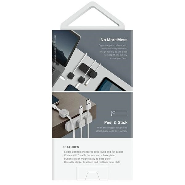 Uniq Pod Mag magnetic cable organizer + base gray/chalk grayeng