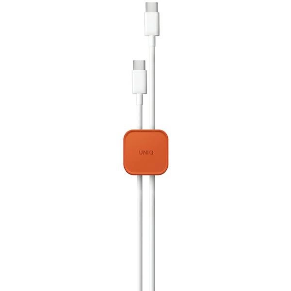 Uniq Pod Self-adhesive Cable Organizer - Set of 8 - Orangeeng