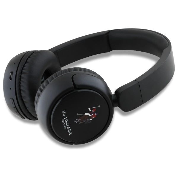 US Polo Bluetooth Headphones USHPV6PUNK Black/Black DH Color Logoeng