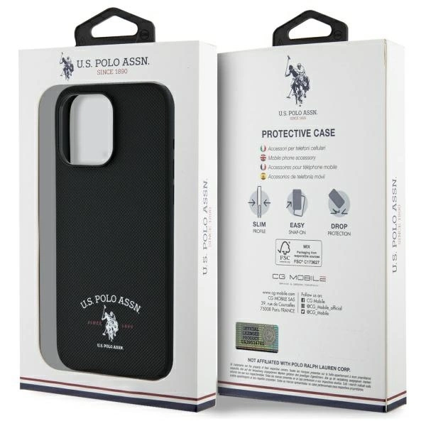 US Polo USHCP15XPARK iPhone 15 Pro Max 6.7" black/black Printed DH Logoeng
