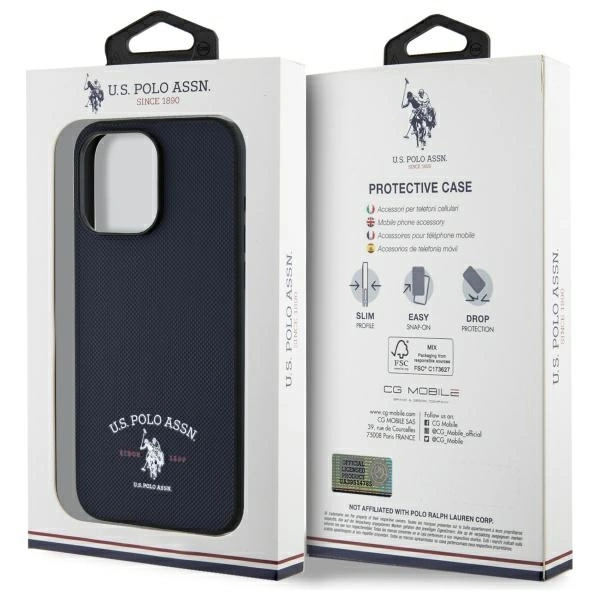 US Polo USHCP15XPARV iPhone 15 Pro Max 6.7" Navy Printed DH Logoeng