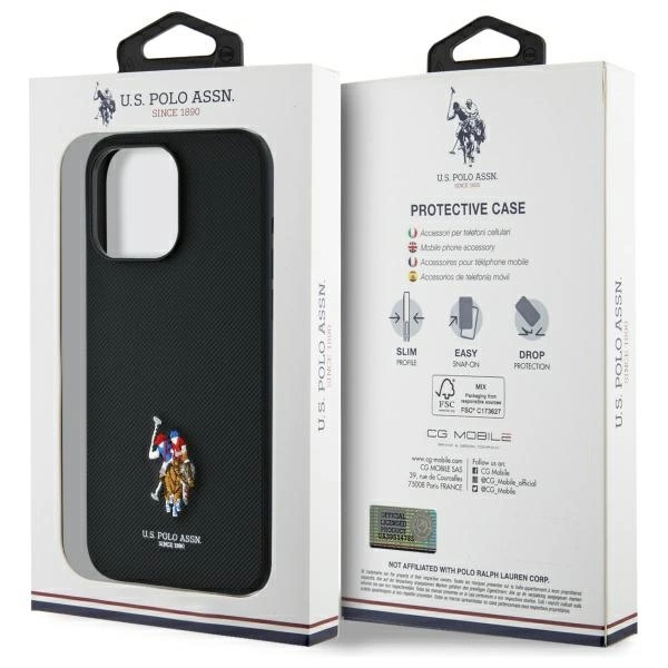 US Polo USHCP15XPEMK iPhone 15 Pro Max 6.7" black/black Embroidered DH Coloreng