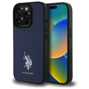 US Polo USHCP15XPGEV iPhone 15 Pro Max 6.7" Navy Leather Embroidered DH Coloreng