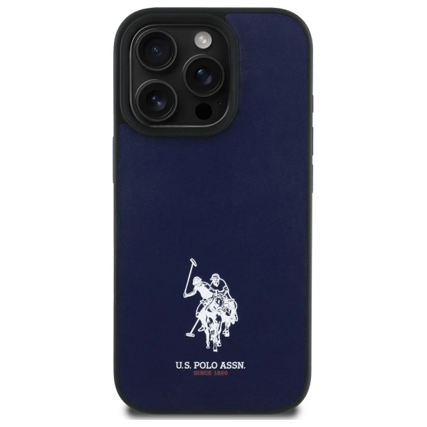 US Polo USHCP15XPGEV iPhone 15 Pro Max 6.7" Navy Leather Embroidered DH Coloreng