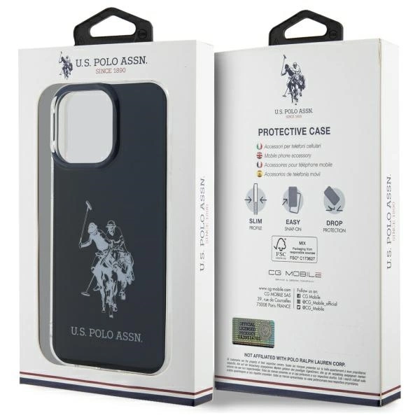 US Polo USHCP15XTPUHRBK iPhone 15 Pro Max 6.7" black/black Shiny Big Logoeng