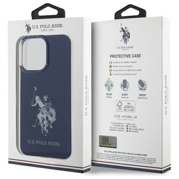 US Polo USHCP15XTPUHRBV iPhone 15 Pro Max 6.7" blue/blue Shiny Big Logoeng