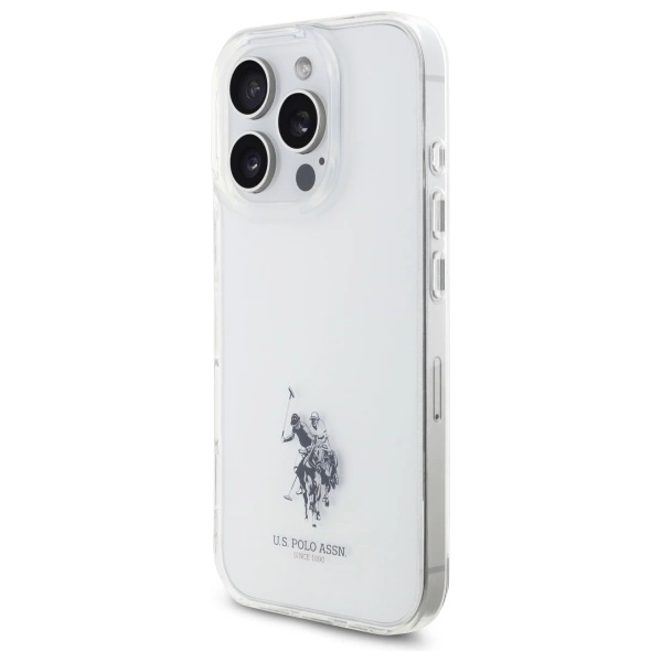 US Polo USHCP15XUSMT iPhone 15 Pro Max 6.7" Clear/Transparent IML Printed Double Horse Logoeng