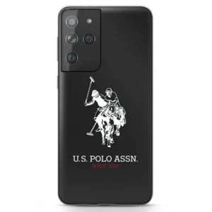 US Polo Shiny Big Logo Case for Samsung Galaxy S21 Ultra - Blackeng